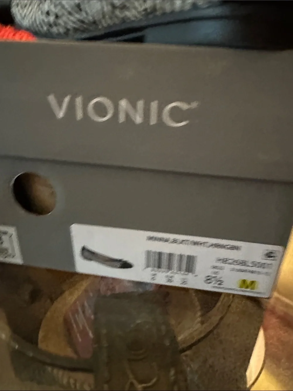 Vionic Black & White Zigzag Ballet Flats with Bow Detail